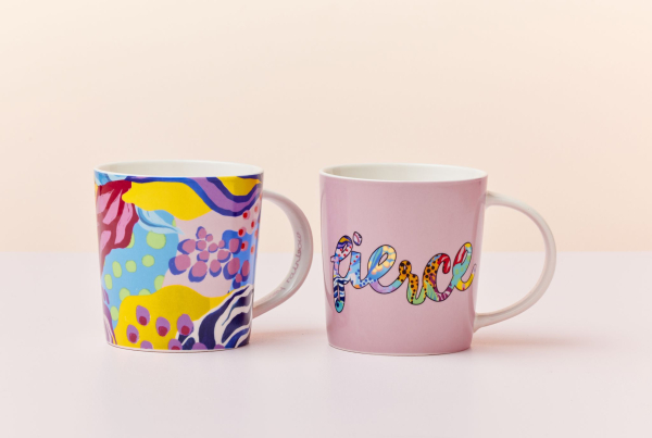 Maxwell & Williams Kasey Rainbow Be Fierce Mug Set of 2 380ML Fierce Gift Boxed