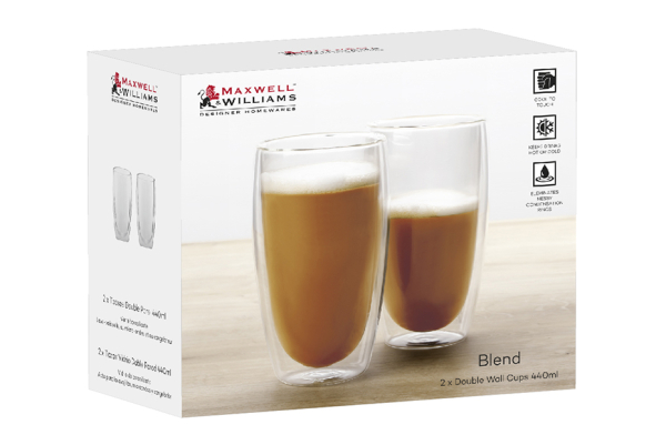 Maxwell & Williams Blend Double Wall Cup Set of 2  450ml