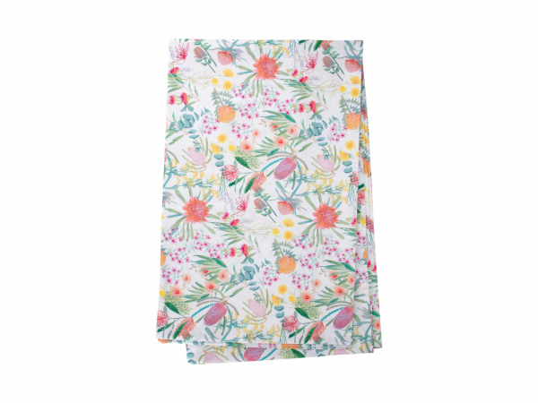 Maxwell & Williams Royal Botanic Gardens Native Blooms Cotton Rectangular Tablecloth 270x150cm