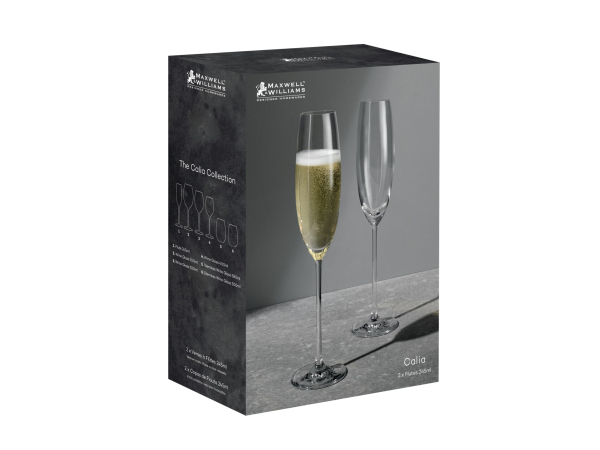 Maxwell & Williams Calia Flute 245ML Set of 2 Gift Boxed