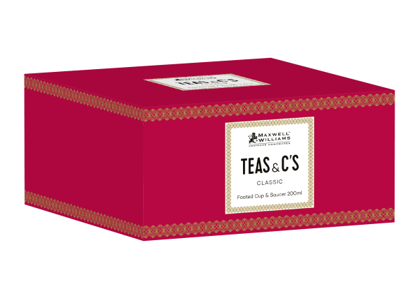 Maxwell & Williams Teas & C'S Teas & C's Classic Foot Cup & Saucer 200ML Cherry R  200ml