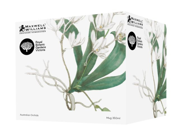 Maxwell & Williams Royal Botanic Gardens Australian Orchids Mug 350ML White Gift Boxed