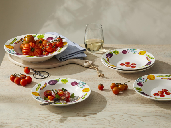 Casa Domani Italiana Rim Pasta Set Spring Vegetables  5pce