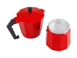 Maxwell & Williams Blend Traditional Stovetop Espresso Maker 9cup Red Gift Boxed