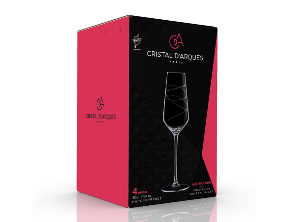 Cristal D'Arques Abstract Abstract Flute 230ml S/4