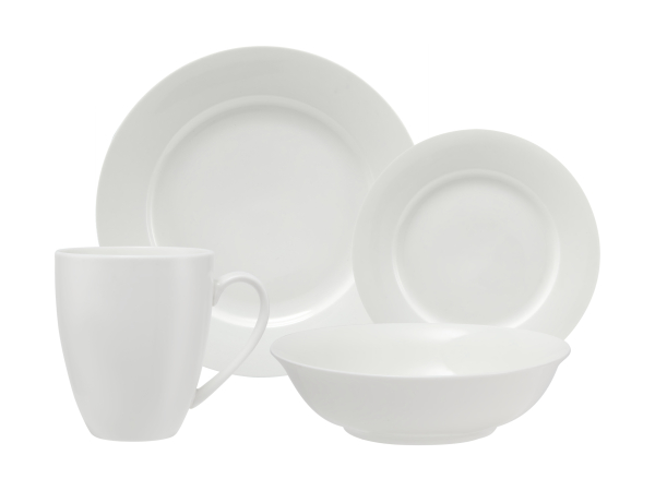 Maxwell & Williams white Basics Soho Rim Dinner Set 16pc GB